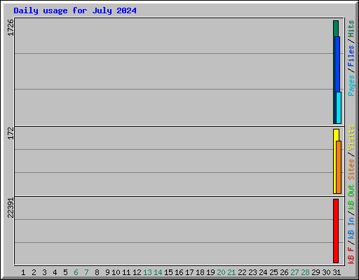 Daily usage for July 2024