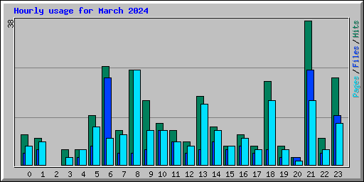 Hourly usage for March 2024