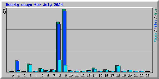 Hourly usage for July 2024