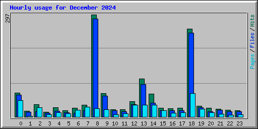 Hourly usage for December 2024